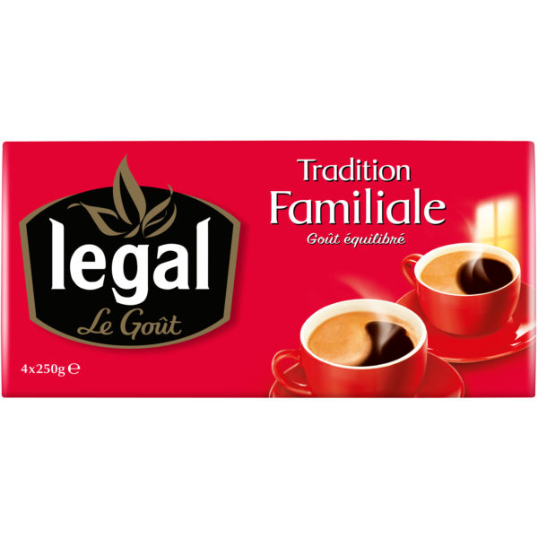 Café moulu Légal Tradition familiale 4x250g