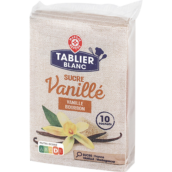 Sucre vanillé x10 - 75g - TABLIER BLANC